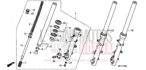 FRONT FORK XL700VA9 de 2009